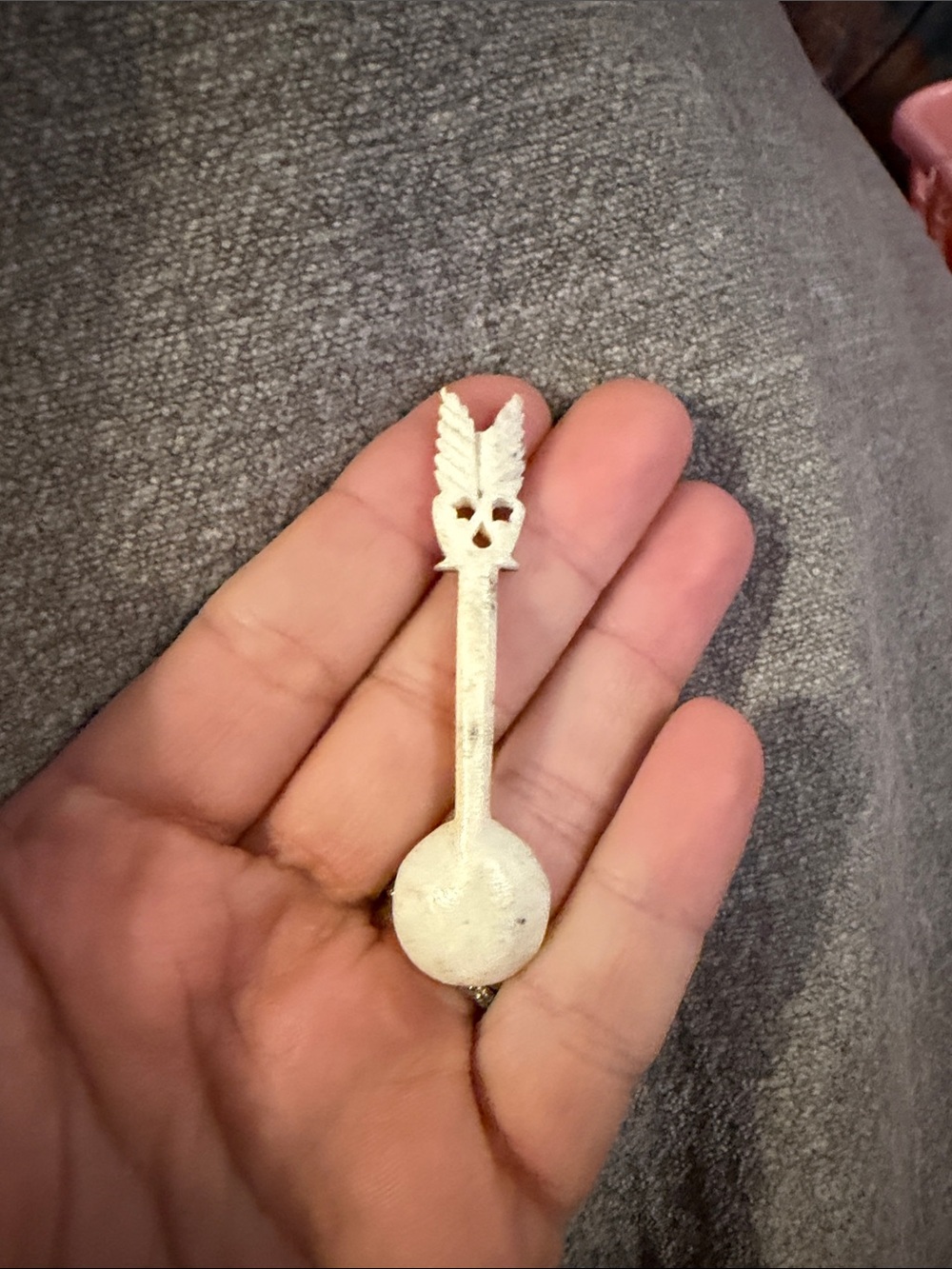 Antique (possible whale) salt Spoon - hand carved